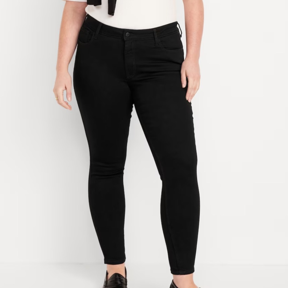 🆕 Old Navy Super Skinny Mid-Rise Black Jeans